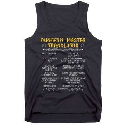 Gamingmasterboard Game Role Player Dungeon Tank Top