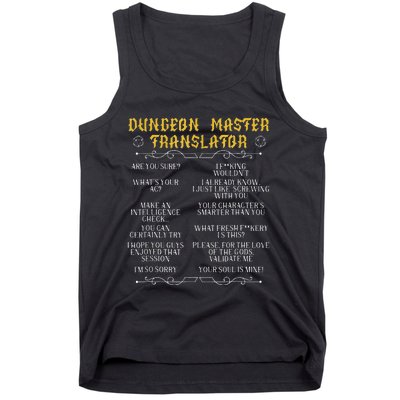 Gamingmasterboard Game Role Player Dungeon Tank Top