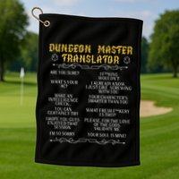Gamingmasterboard Game Role Player Dungeon Golf Towel
