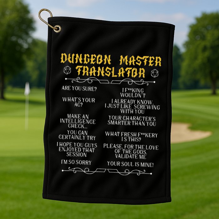 Gamingmasterboard Game Role Player Dungeon Golf Towel