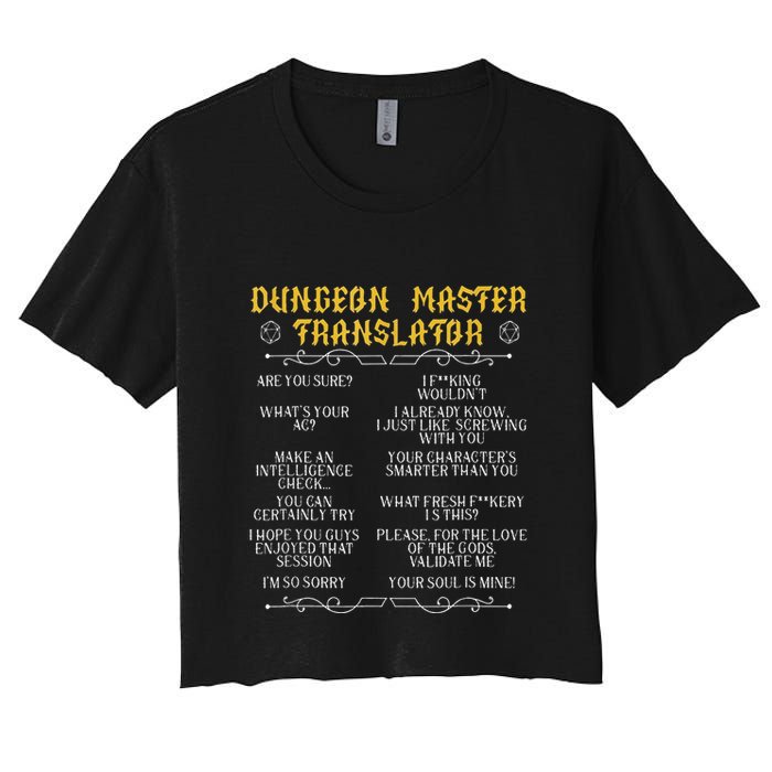 Gamingmasterboard Game Role Player Dungeon Crop Top