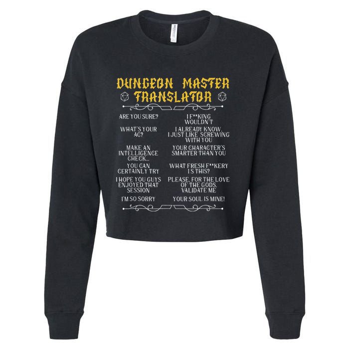 Gamingmasterboard Game Role Player Dungeon Cropped Pullover Crew