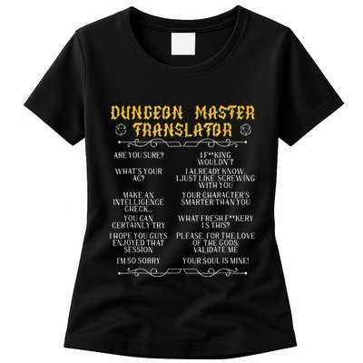 Gamingmasterboard Game Role Player Dungeon Womens T-Shirt