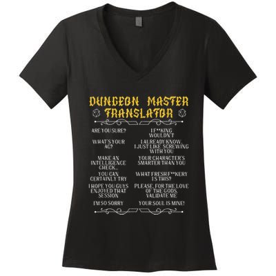 Gamingmasterboard Game Role Player Dungeon Women's V-Neck T-Shirt