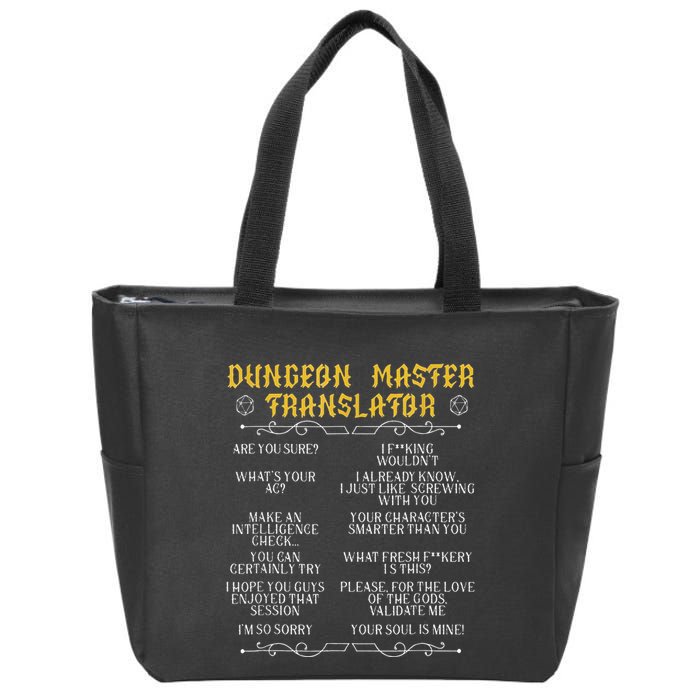 Gamingmasterboard Game Role Player Dungeon Zip Tote Bag