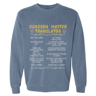 Gamingmasterboard Game Role Player Dungeon Garment-Dyed Sweatshirt