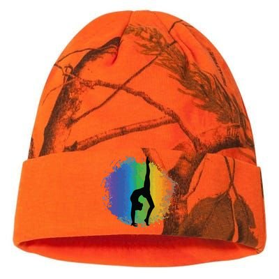 Girl Gymnastics Rainbow Colors Acrobatic Acro Gymnast Kati Licensed 12" Camo Beanie