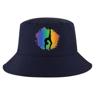 Girl Gymnastics Rainbow Colors Acrobatic Acro Gymnast Cool Comfort Performance Bucket Hat