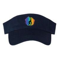 Girl Gymnastics Rainbow Colors Acrobatic Acro Gymnast Valucap Bio-Washed Visor