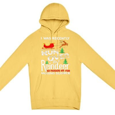 Grandma Got Run Over By A Reindeer Christmas So Pardon Me Premium Pullover Hoodie