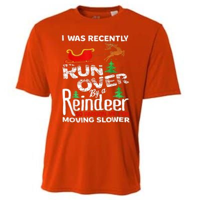 Grandma Got Run Over By A Reindeer Christmas So Pardon Me Cooling Performance Crew T-Shirt