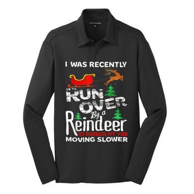 Grandma Got Run Over By A Reindeer Christmas So Pardon Me Silk Touch Performance Long Sleeve Polo