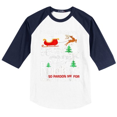 Grandma Got Run Over By A Reindeer Christmas So Pardon Me Baseball Sleeve Shirt