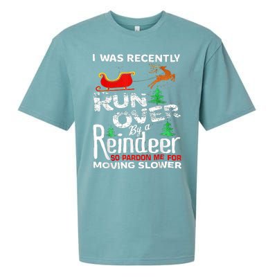 Grandma Got Run Over By A Reindeer Christmas So Pardon Me Sueded Cloud Jersey T-Shirt