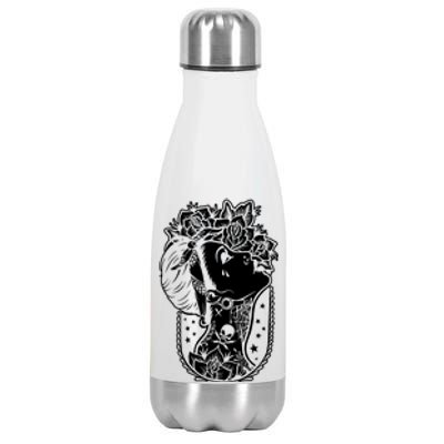 Girl Gothic Roses Aesthetic Stainless Steel Insulated Water Bottle