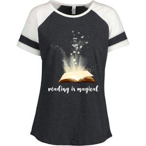 Great Gift Reading Is Magical Enza Ladies Jersey Colorblock Tee