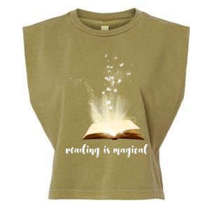 Great Gift Reading Is Magical Garment-Dyed Women's Muscle Tee