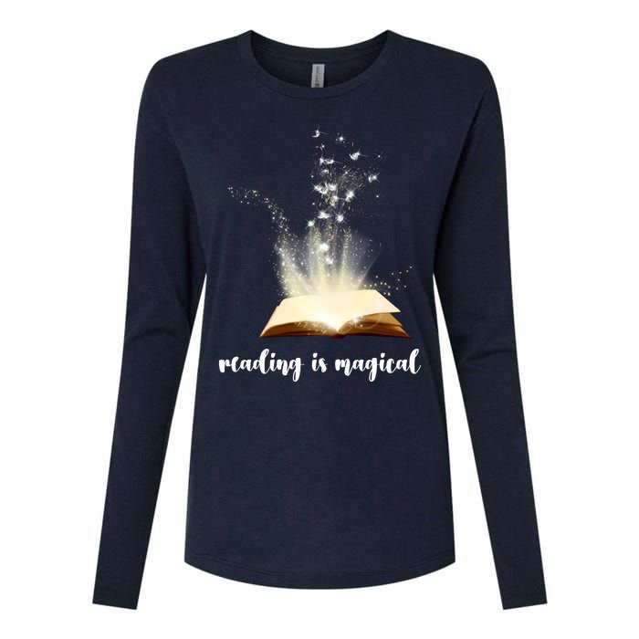 Great Gift Reading Is Magical Womens Cotton Relaxed Long Sleeve T-Shirt