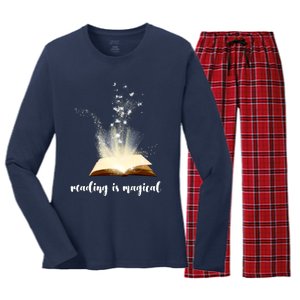 Great Gift Reading Is Magical Women's Long Sleeve Flannel Pajama Set 