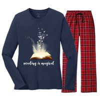 Great Gift Reading Is Magical Women's Long Sleeve Flannel Pajama Set 