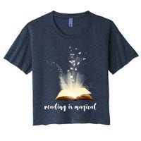 Great Gift Reading Is Magical Women's Crop Top Tee