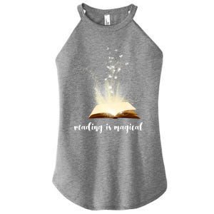 Great Gift Reading Is Magical Women's Perfect Tri Rocker Tank