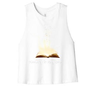 Great Gift Reading Is Magical Women's Racerback Cropped Tank