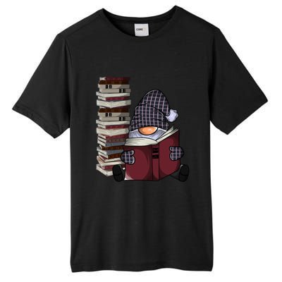 Garden Gnome Reading Books Gnomes Book Lover Gift Tall Fusion ChromaSoft Performance T-Shirt