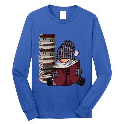 Garden Gnome Reading Books Gnomes Book Lover Gift Long Sleeve Shirt