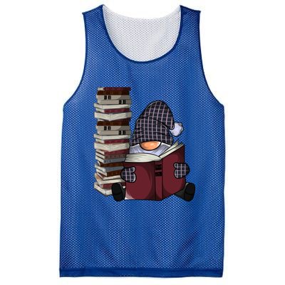 Garden Gnome Reading Books Gnomes Book Lover Gift Mesh Reversible Basketball Jersey Tank