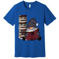 Garden Gnome Reading Books Gnomes Book Lover Gift Premium T-Shirt