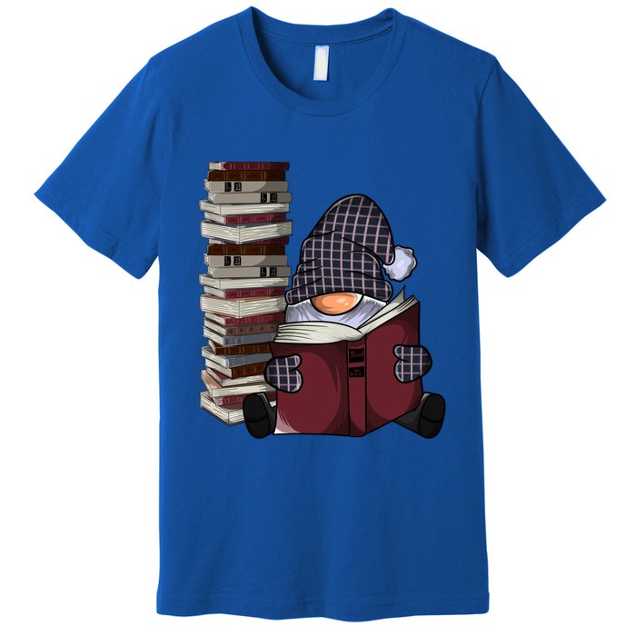 Garden Gnome Reading Books Gnomes Book Lover Gift Premium T-Shirt