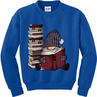 Garden Gnome Reading Books Gnomes Book Lover Gift Kids Sweatshirt