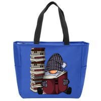 Garden Gnome Reading Books Gnomes Book Lover Gift Zip Tote Bag