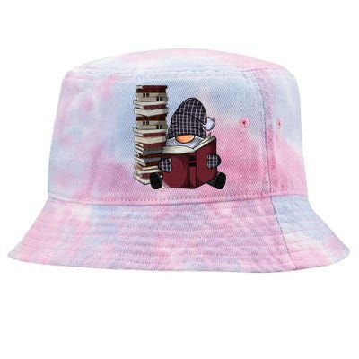 Garden Gnome Reading Books Gnomes Book Lover Gift Tie-Dyed Bucket Hat