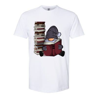 Garden Gnome Reading Books Gnomes Book Lover Gift Softstyle CVC T-Shirt