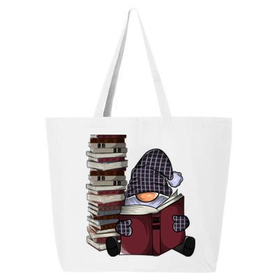 Garden Gnome Reading Books Gnomes Book Lover Gift 25L Jumbo Tote