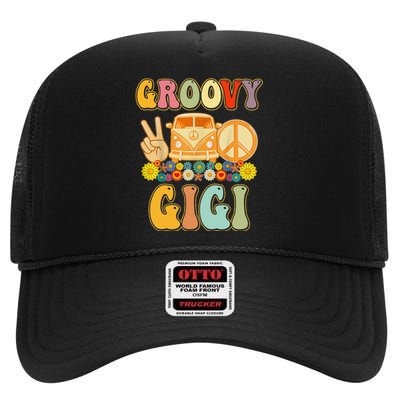 Groovy Gigi Retro Matching Family Baby Shower Mother's Day High Crown Mesh Back Trucker Hat