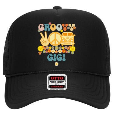 Groovy Gigi Retro Matching Family Baby Shower Mother's Day High Crown Mesh Back Trucker Hat