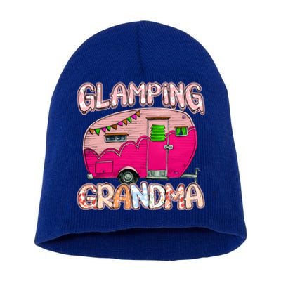 Glamping Grandma Rv Cute Camping Retro Hiking Caravan Lovers Cool Gift Short Acrylic Beanie