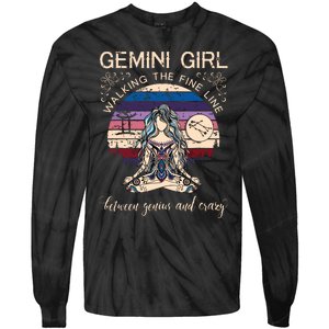 Gemini Girl Retro Zodiac Tie-Dye Long Sleeve Shirt