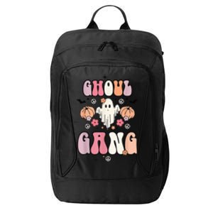 Ghoul Gang Retro Groovy Flowers Funny Ghosts Boo Halloween City Backpack