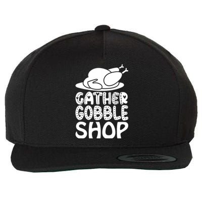 Gather Gobble Shop Wool Snapback Cap