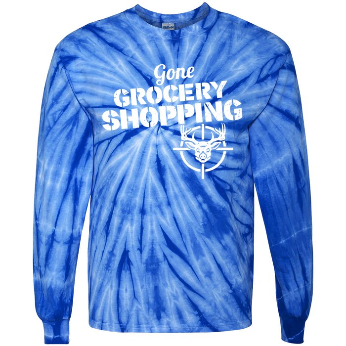 Gone Grocery Shopping Deer Hunter Cute Gift Archer Deer Hunting Gift Tie-Dye Long Sleeve Shirt