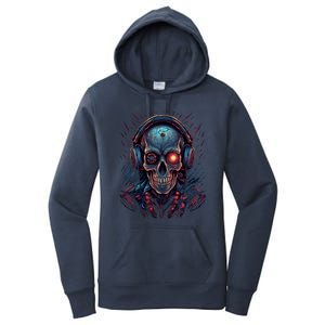 Gaming Gamer Skeleton Video Games Halloween Gift Women's Pullover Hoodie