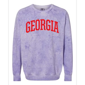 Georgia Georgia Sports Collegestyle Colorblast Crewneck Sweatshirt