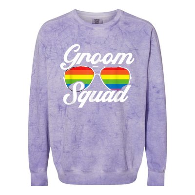 Gay Groom Squad LGBT Wedding Ceremony Bachelor Party Colorblast Crewneck Sweatshirt