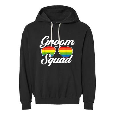 Gay Groom Squad LGBT Wedding Ceremony Bachelor Party Garment-Dyed Fleece Hoodie