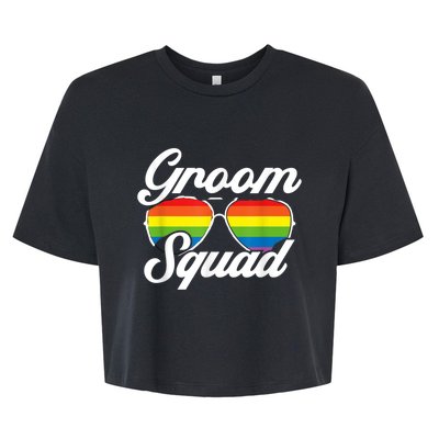 Gay Groom Squad LGBT Wedding Ceremony Bachelor Party Bella+Canvas Jersey Crop Tee