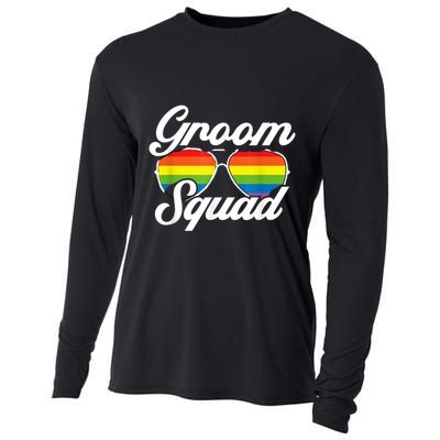 Gay Groom Squad LGBT Wedding Ceremony Bachelor Party Cooling Performance Long Sleeve Crew